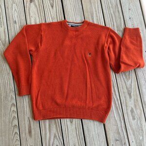 Tommy Hilfiger sweater orange cotton XL crewneck